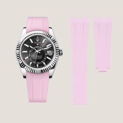 FKM Rubber Strap for Rolex Sky-Dweller Deployant Clasp