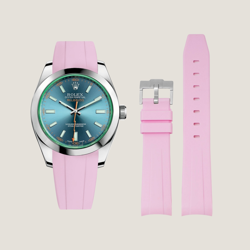 FKM Rubber Strap for Rolex Milgauss Pin Buckle