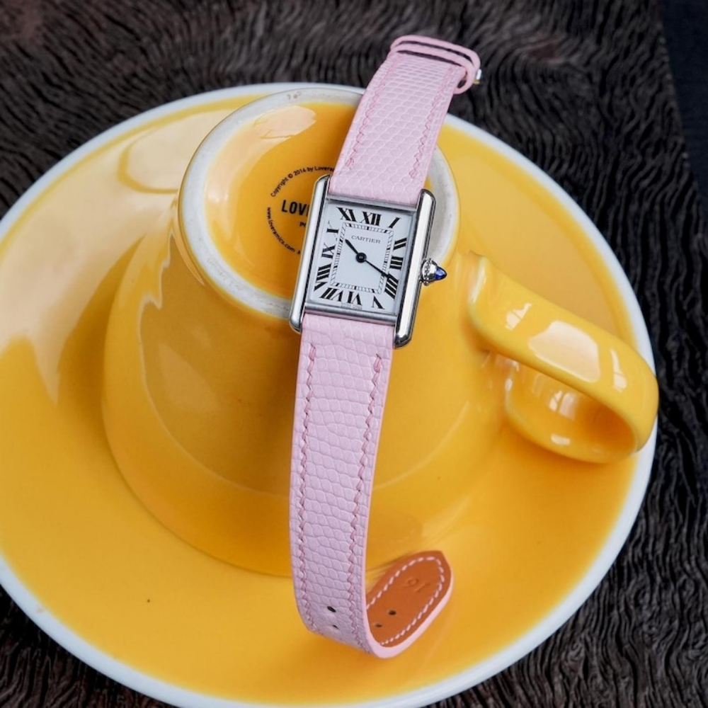 Lizard Leather Strap for Cartier Tank