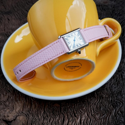 Lizard Leather Strap for Cartier Tank