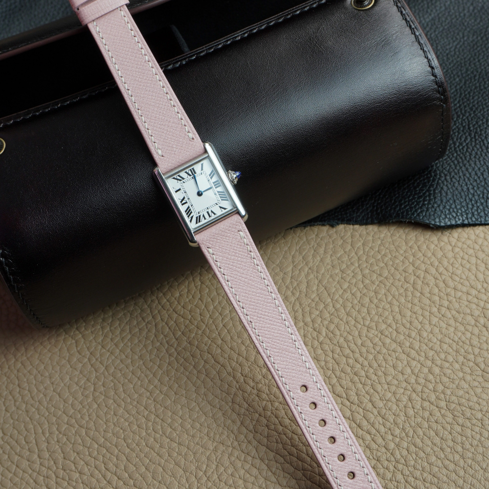 Saffiano Leather Strap for Cartier Tank
