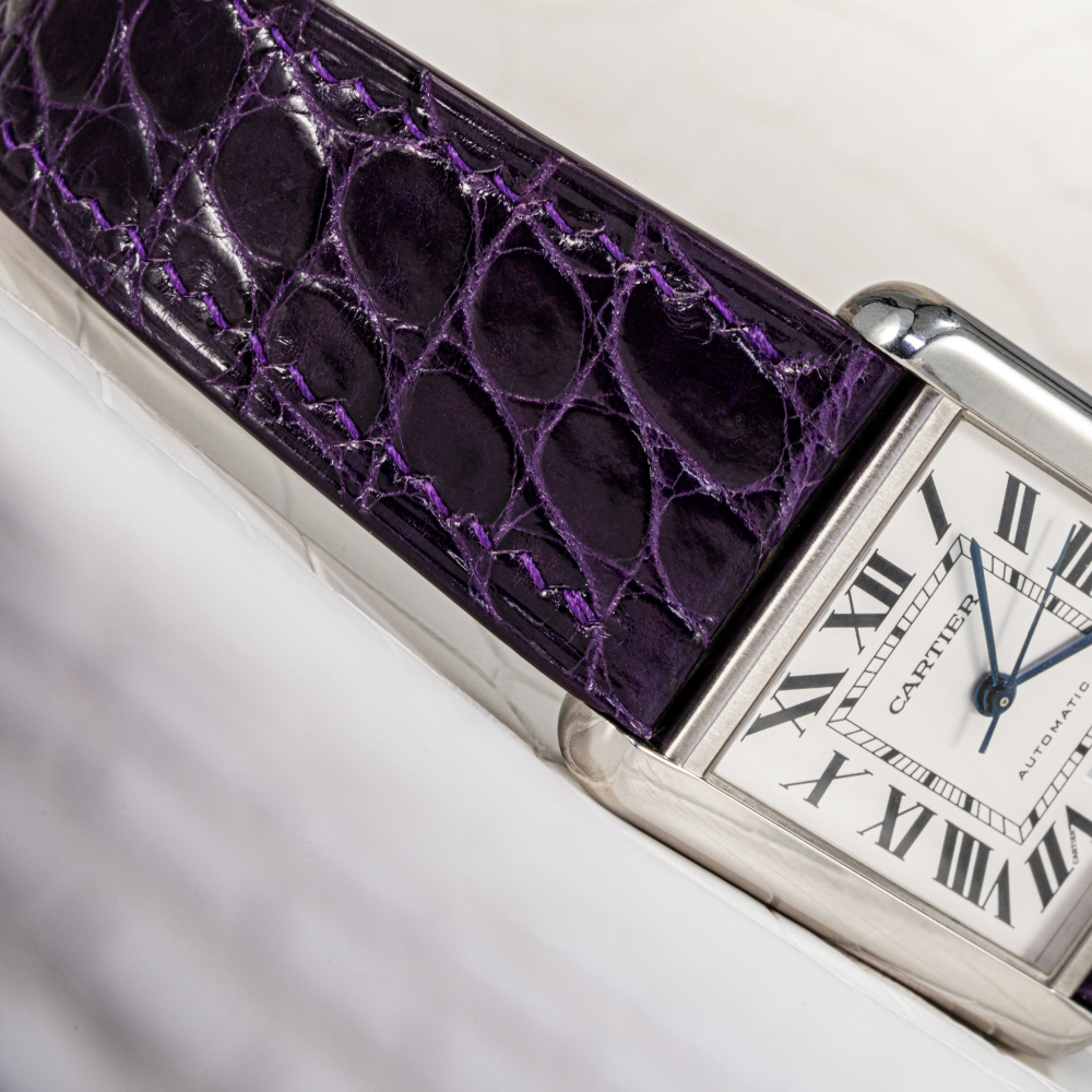 Alligator Leather Strap for Cartier Tank