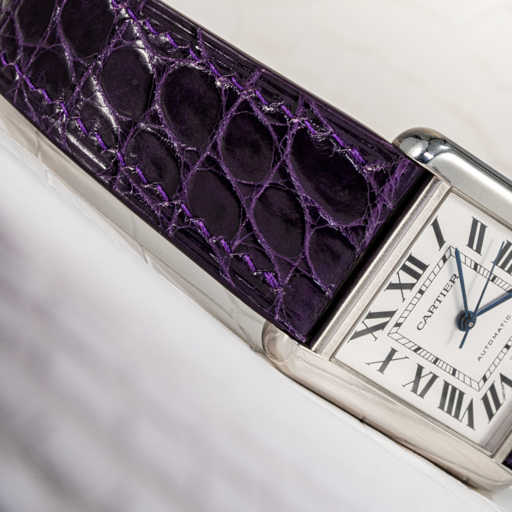 Alligator Leather Strap for Cartier Tank Must