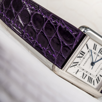 Alligator Leather Strap for Cartier Tank Must