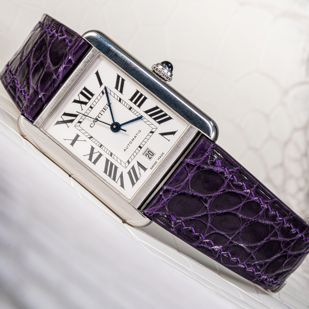 Alligator Leather Strap for Cartier Tank Must