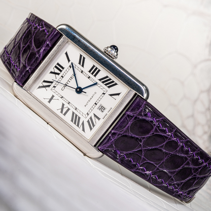 Alligator Leather Strap for Cartier Tank