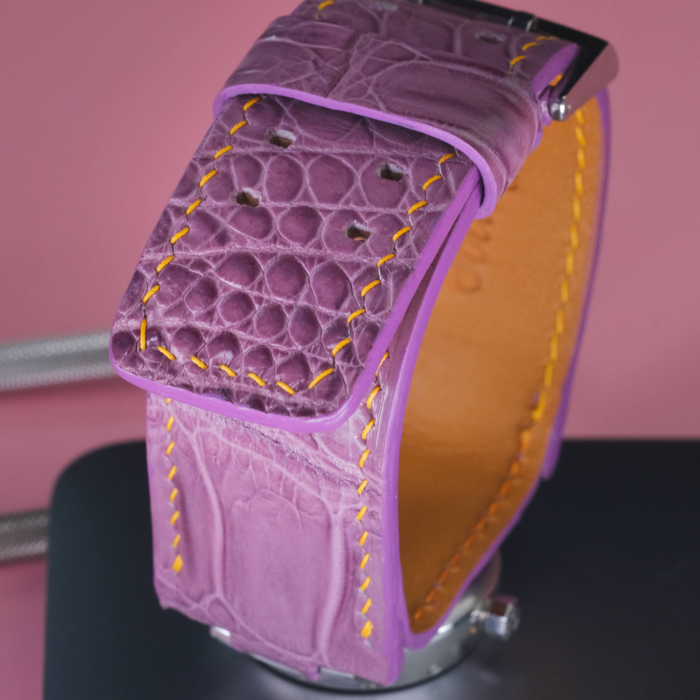 Alligator Leather Strap for Louis Vuitton Watch