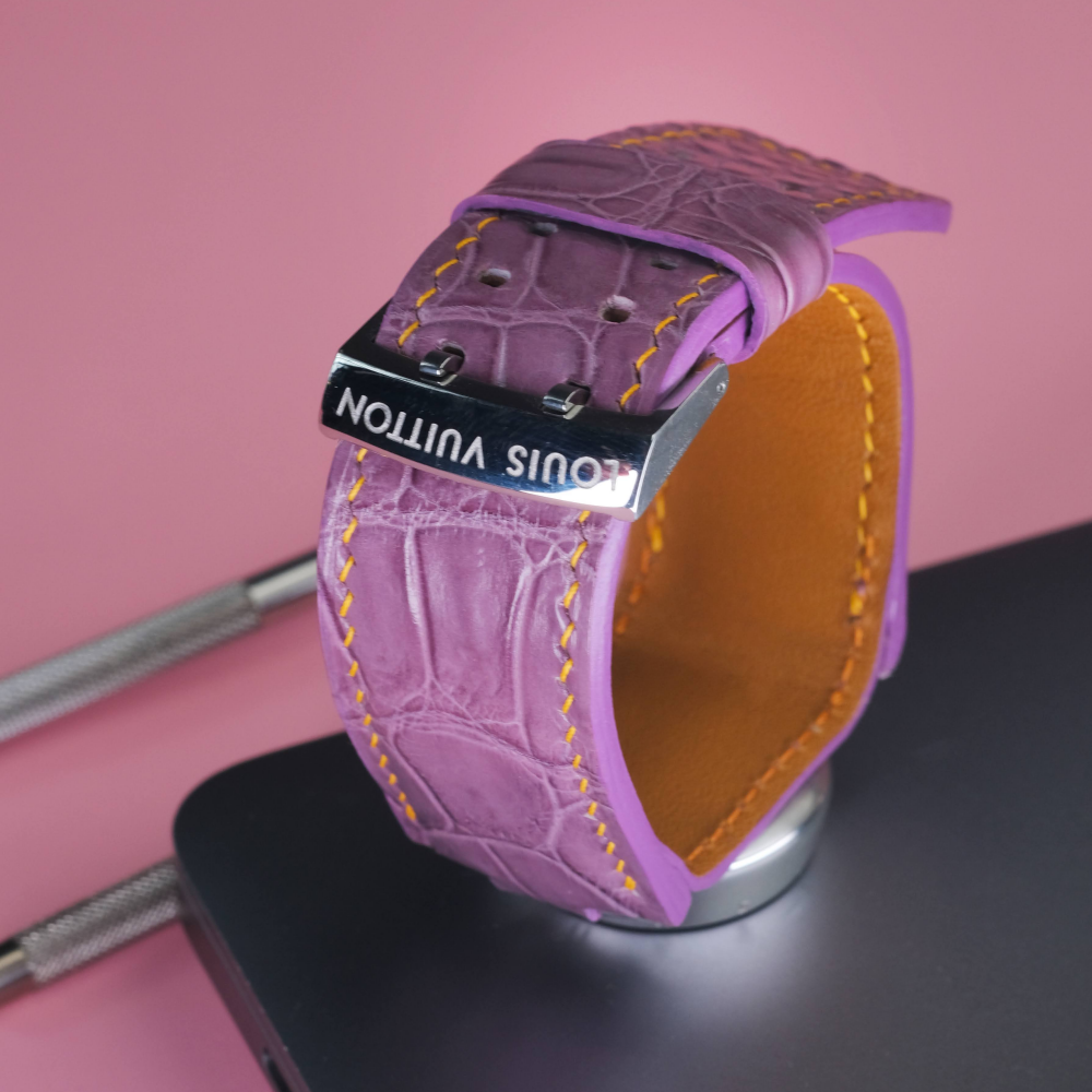 Alligator Leather Strap for Louis Vuitton Watch