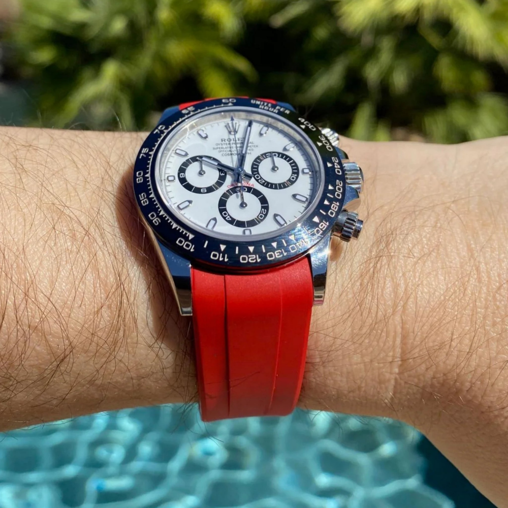 FKM Rubber Strap for Rolex Daytona Tang Buckle