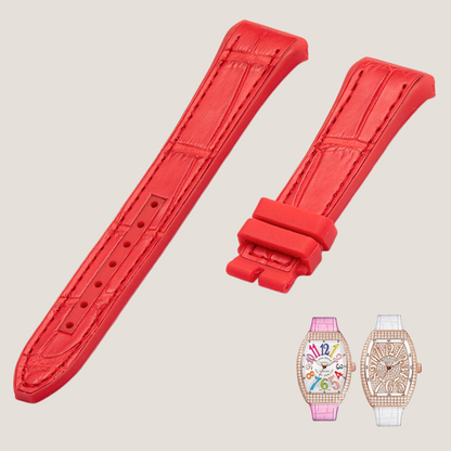 Hybrid Alligator & FKM Rubber Strap for Franck Muller Vanguard