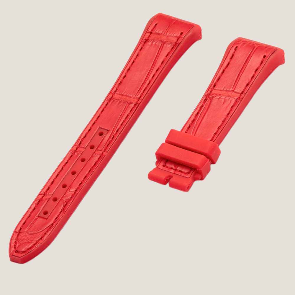 Hybrid Alligator & FKM Rubber Strap for Franck Muller Vanguard