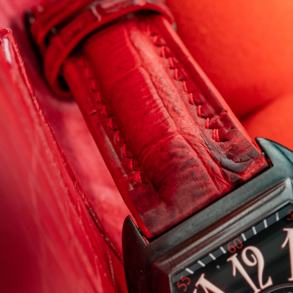 Alligator Leather Strap for Franck Muller Conquistador
