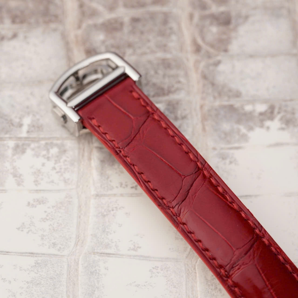Cartier Ballon Bleu Alligator Watch Leather Strap – Push Button Clasp