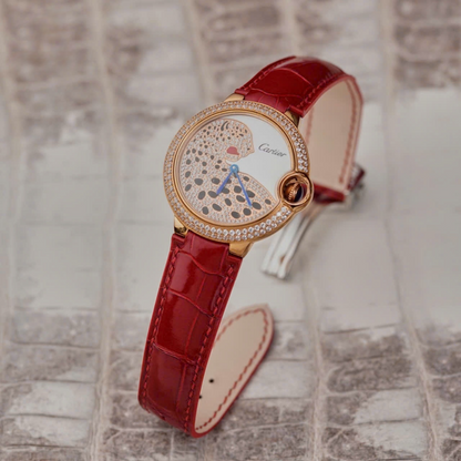 Cartier Ballon Bleu Alligator Watch Leather Strap – Push Button Clasp