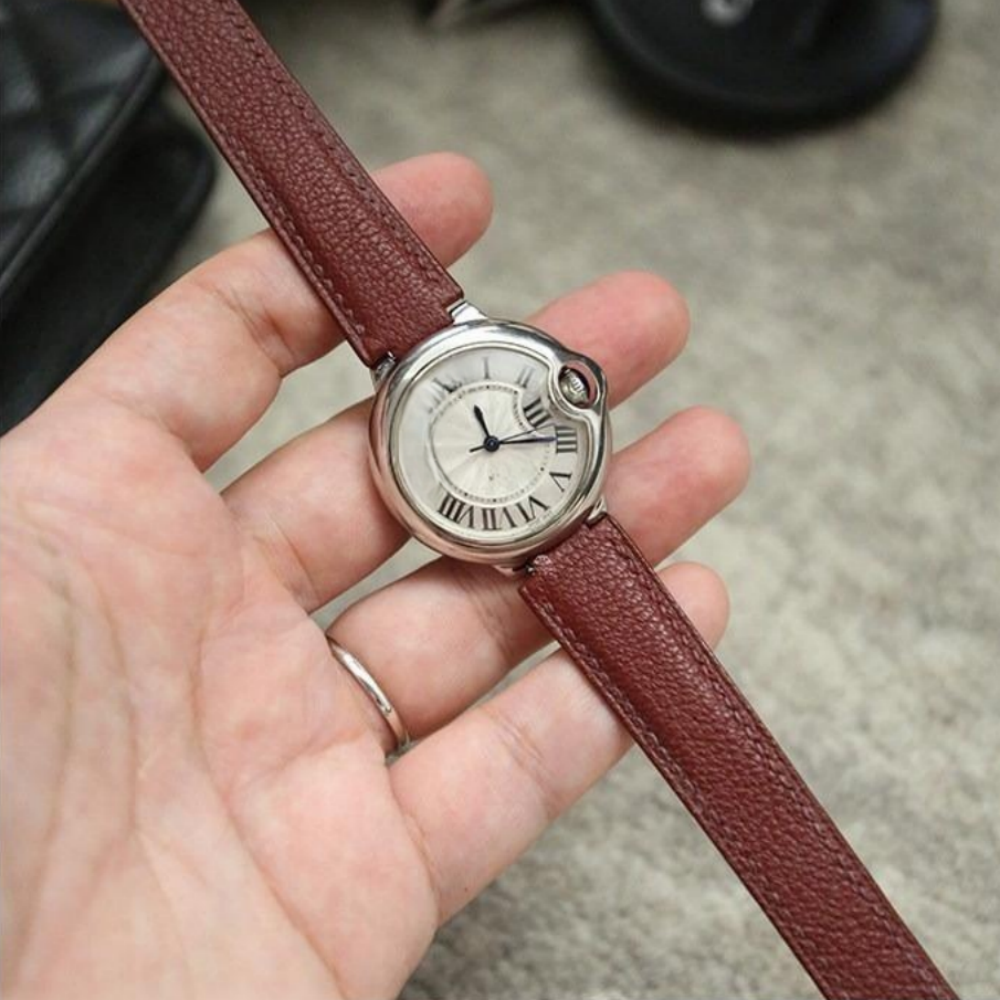 Chevre Leather Strap for Cartier Ballon Bleu