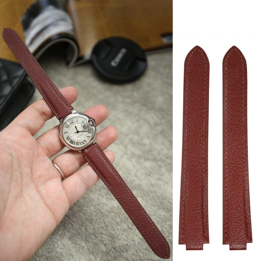 Chevre Leather Strap for Cartier Ballon Bleu