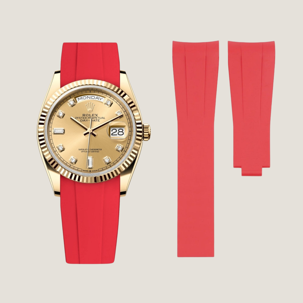 Rolex Day-Date Rubber Strap for Deployant Clasp