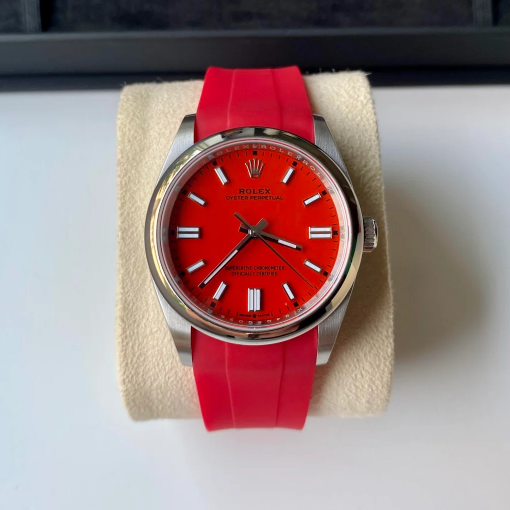 FKM Rubber Strap for Rolex Oyster Perpetual 36mm Deployant Clasp