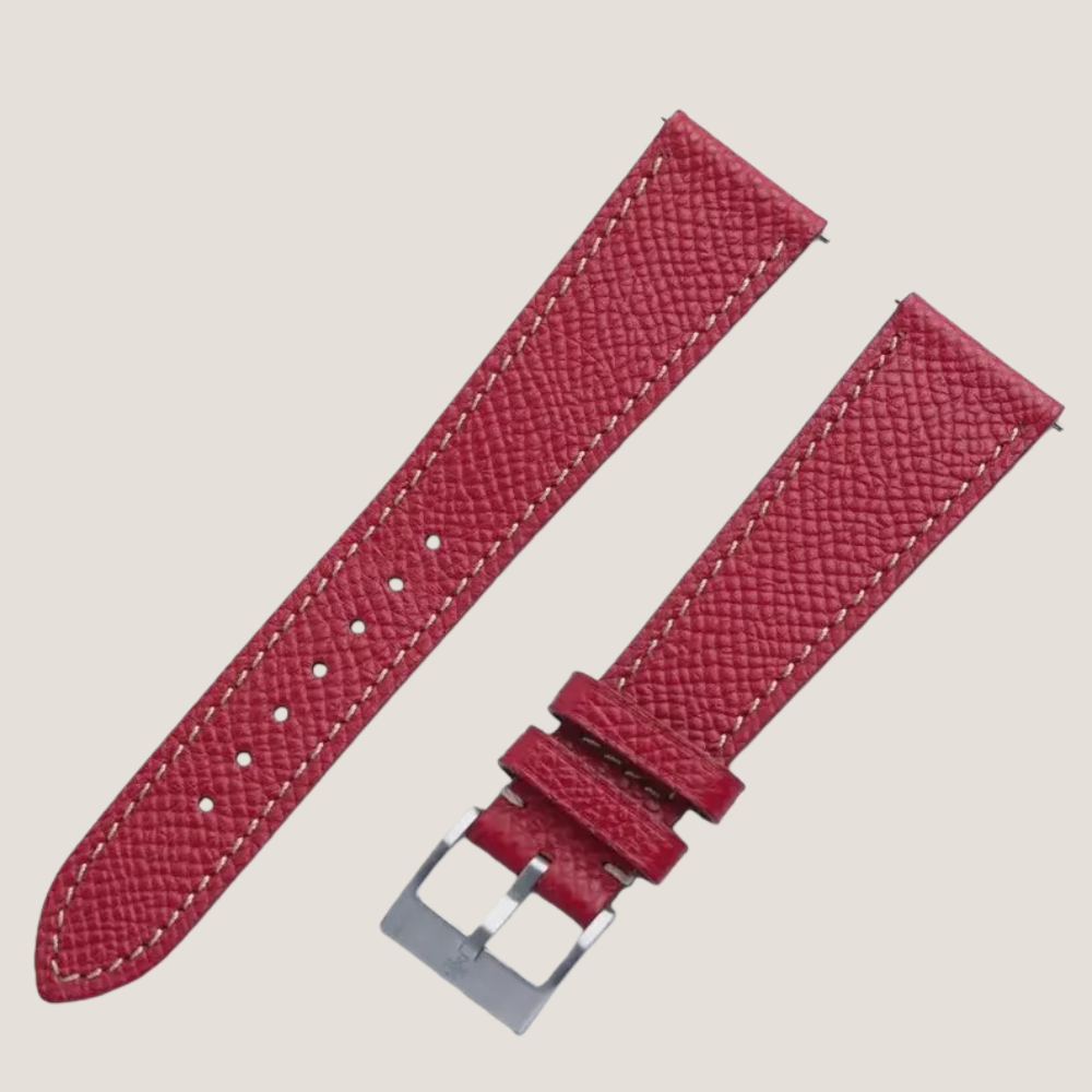 Custom Epsom Calfskin Leather Watch Strap – Handmade to Order