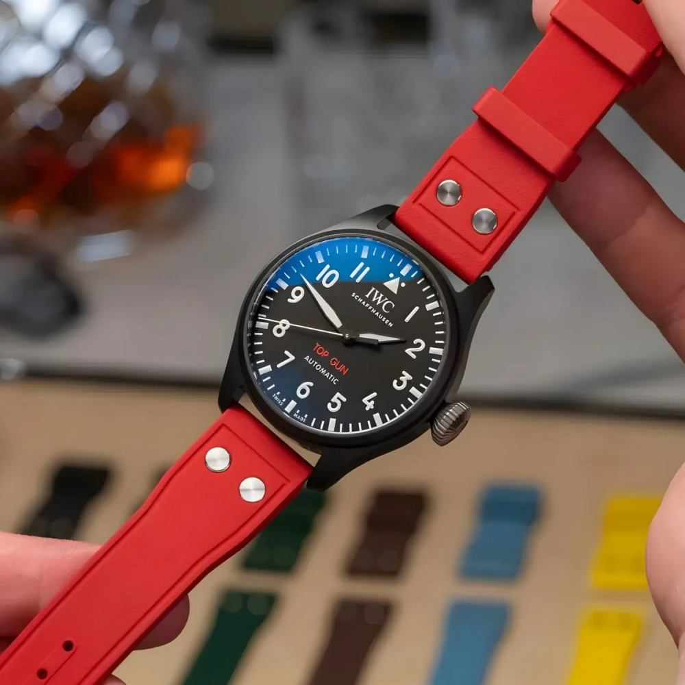 FKM Rubber Strap for IWC with Rivets