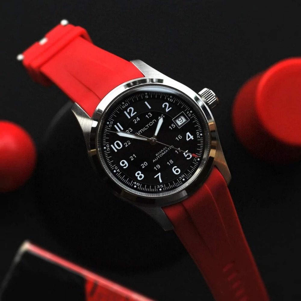 FKM Rubber Strap for Hamilton Khaki Field