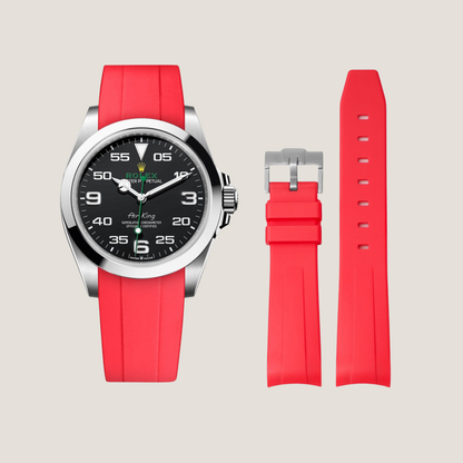FKM Rubber Strap for Rolex Air-King Pin Buckle