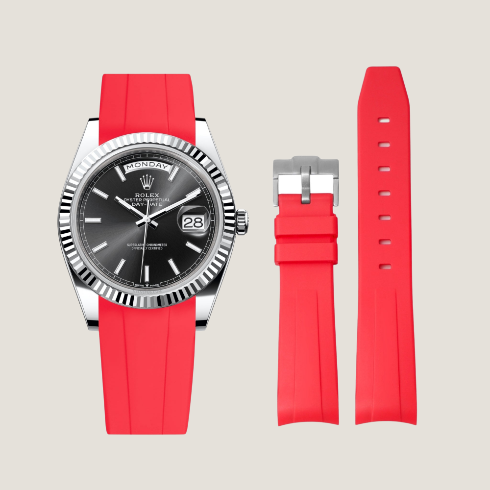 FKM Rubber Strap for Rolex Day-Date Pin Buckle