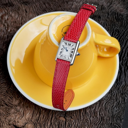 Lizard Leather Strap for Cartier Tank