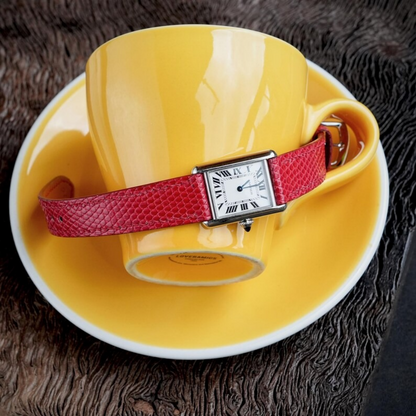 Lizard Leather Strap for Cartier Tank