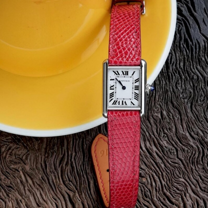 Lizard Leather Strap for Cartier Tank