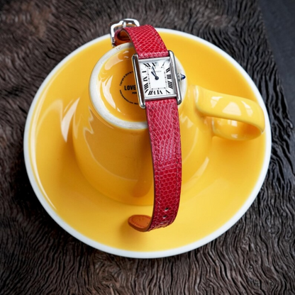 Lizard Leather Strap for Cartier Tank