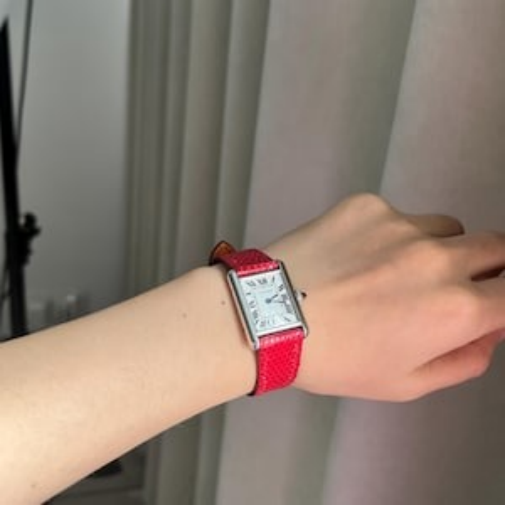 Lizard Leather Strap for Cartier Tank