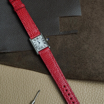 Lizard Leather Strap for Cartier Tank