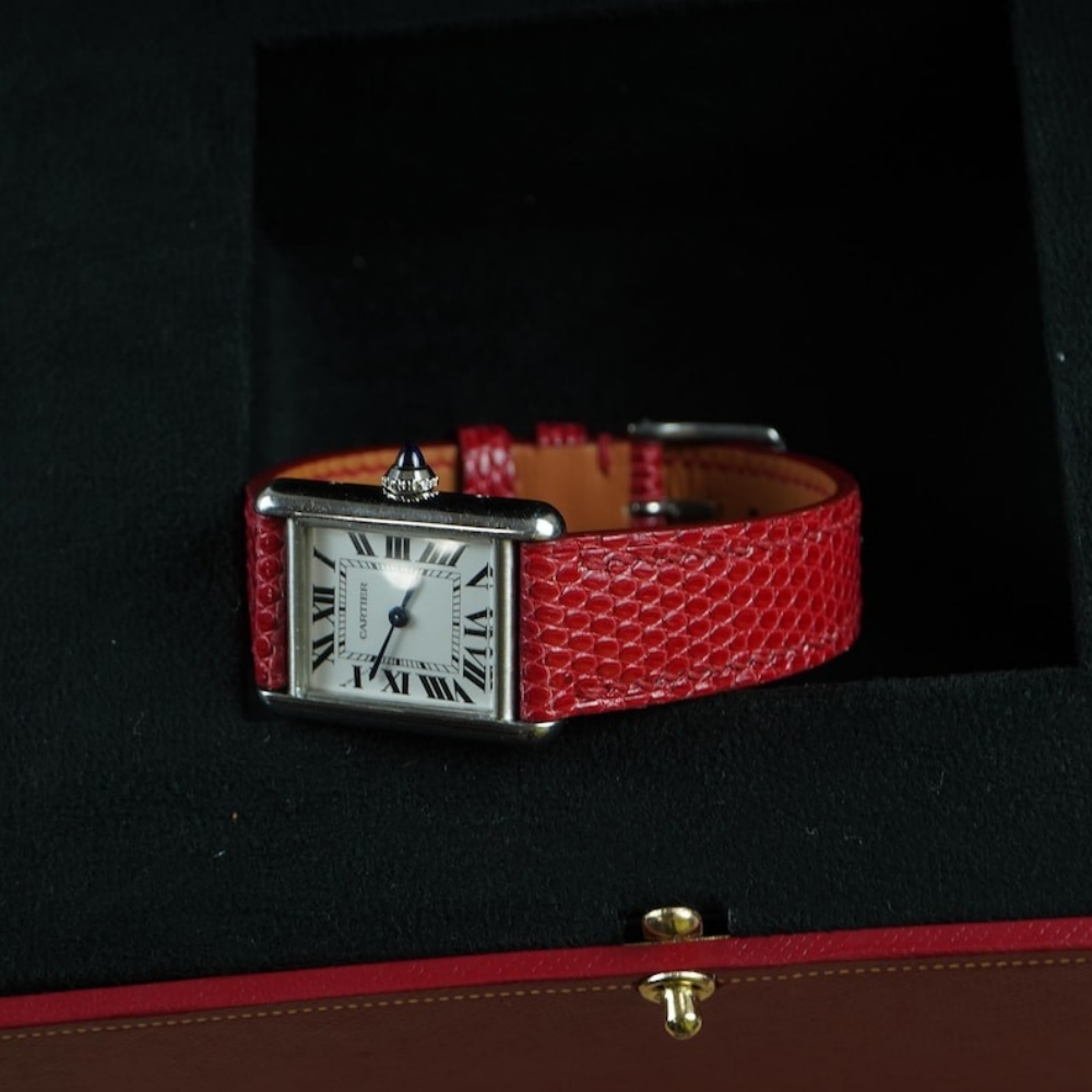 Lizard Leather Strap for Cartier Tank