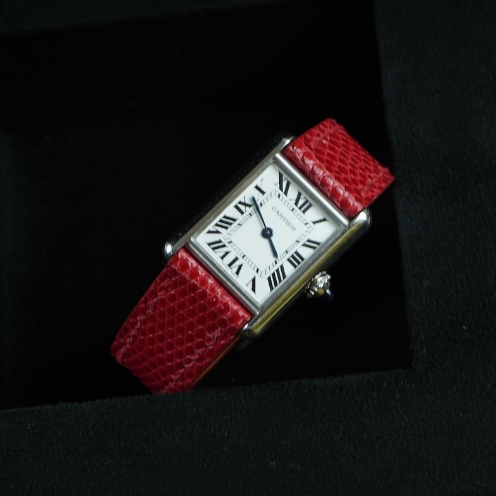 Lizard Leather Strap for Cartier Tank