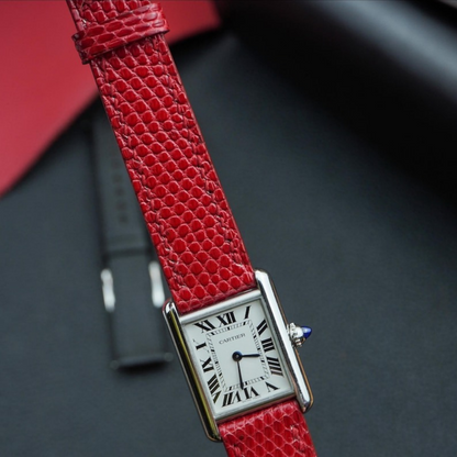 Lizard Leather Strap for Cartier Tank
