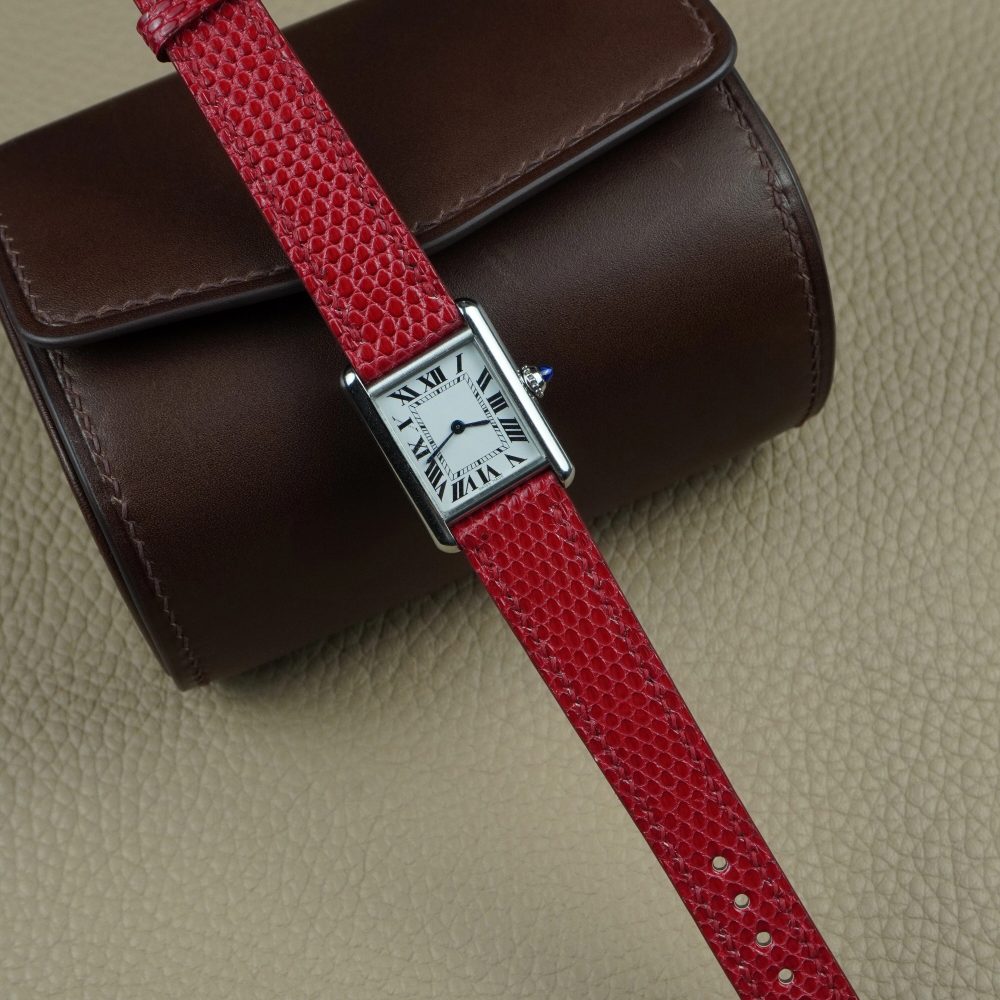 Lizard Leather Strap for Cartier Tank