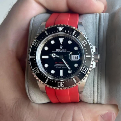 FKM Rubber Strap for Rolex Sea-Dweller Tang Buckle