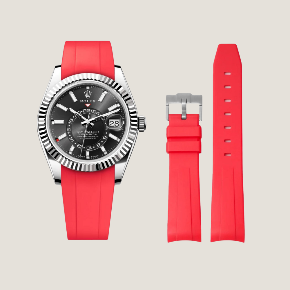 FKM Rubber Strap for Rolex Sky-Dweller Tang Buckle