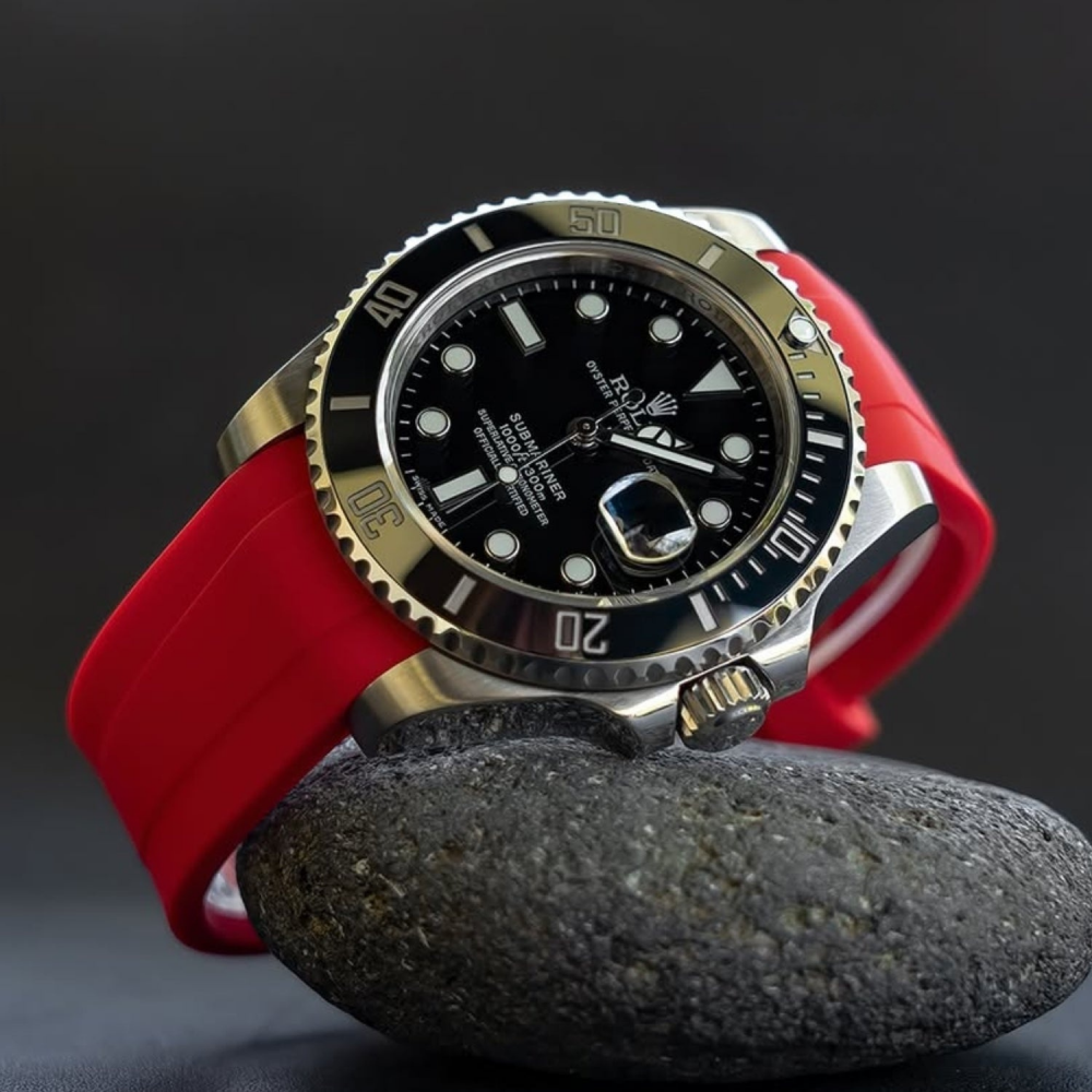 FKM Rubber Strap for Rolex Submariner Tang Buckle