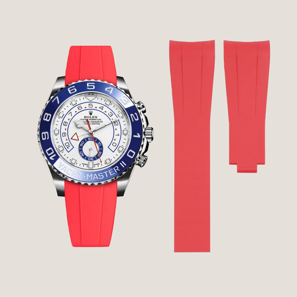FKM Rubber Strap for Rolex Yacht-Master II Deployant Clasp