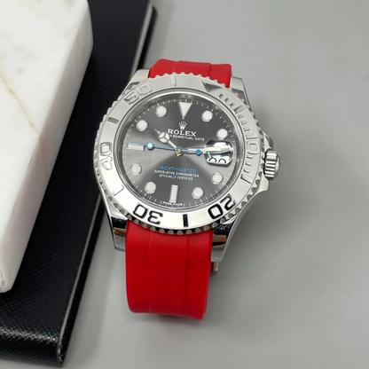 FKM Rubber Strap for Rolex Yacht-Master Tang Buckle