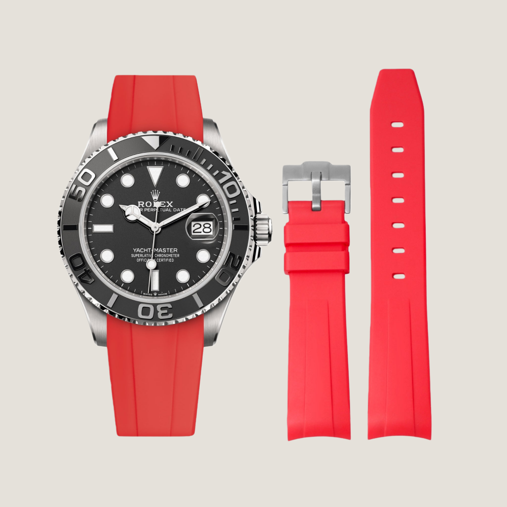 FKM Rubber Strap for Rolex Yacht-Master Tang Buckle