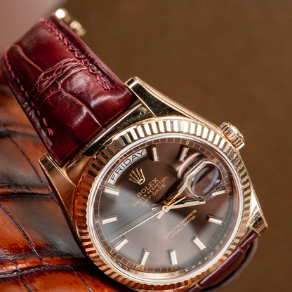 Rolex Day-Date Alligator Leather Strap – Handmade Custom Fit