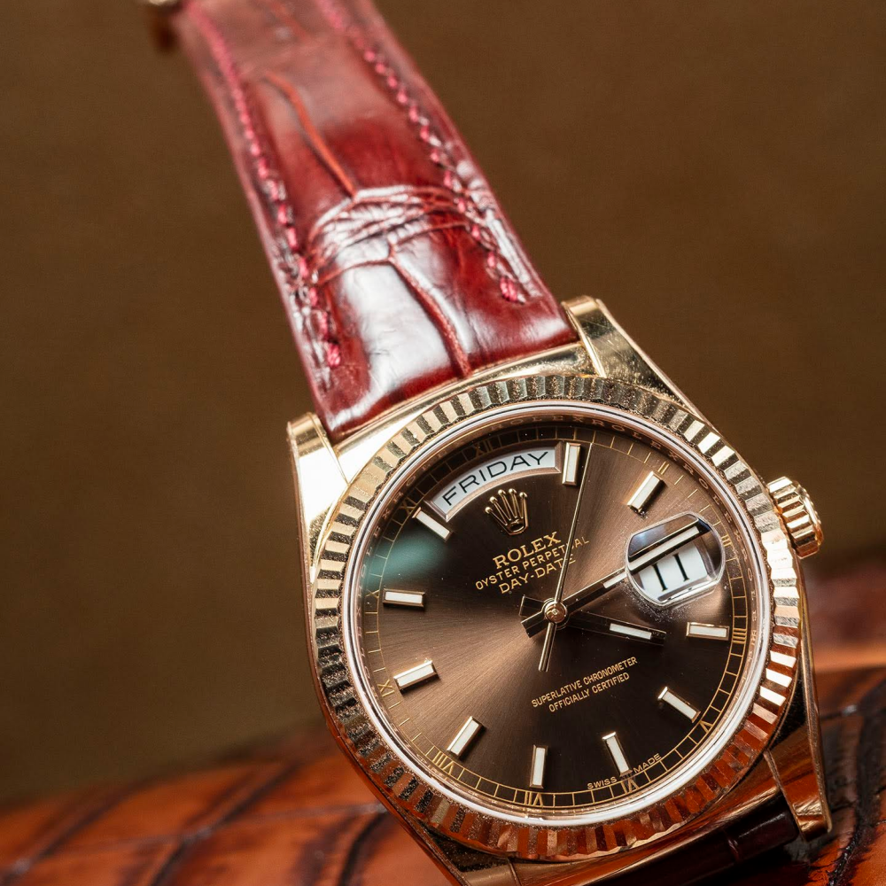 Rolex Day-Date Alligator Leather Strap – Handmade Custom Fit