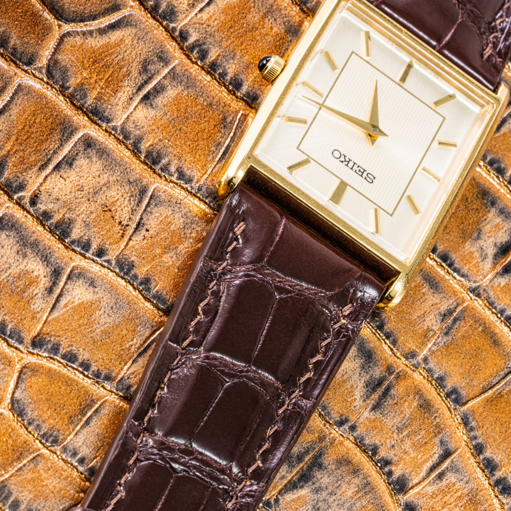Alligator Leather Strap for Seiko