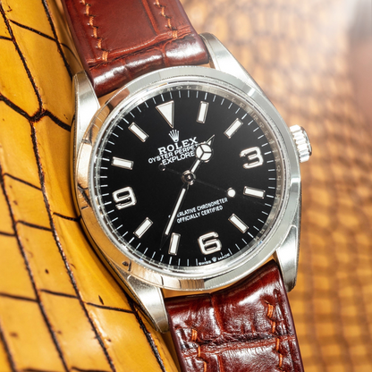 Alligator Leather Strap for Rolex Explorer I