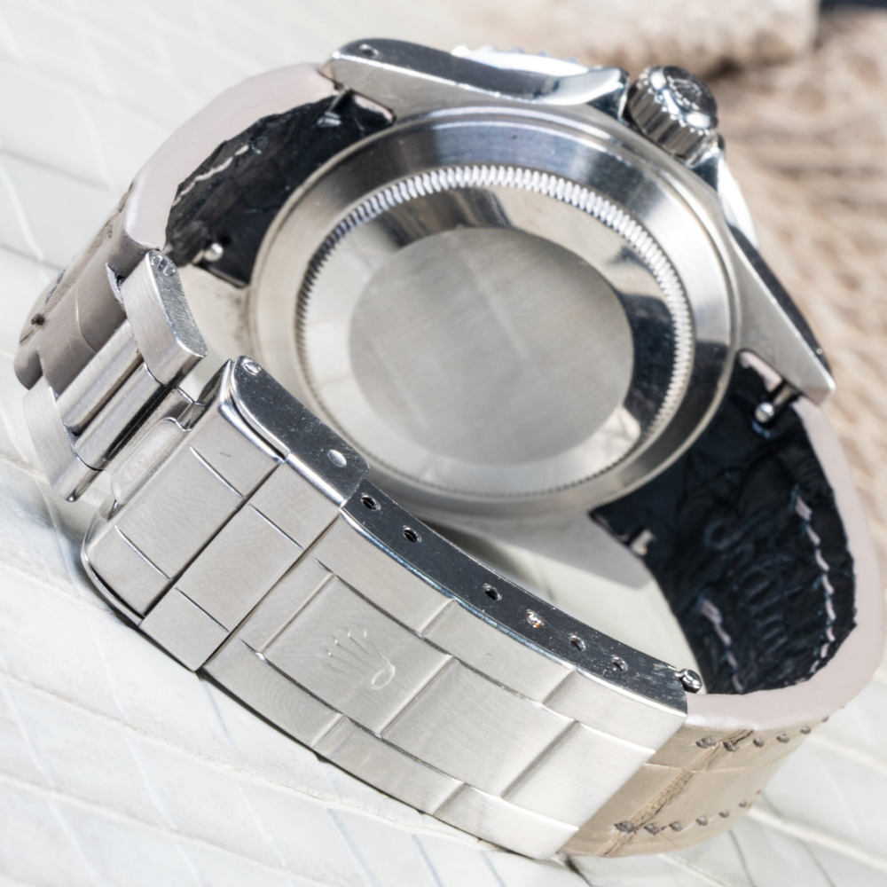 Alligator Leather Strap for Rolex Submariner Deployant Clasp