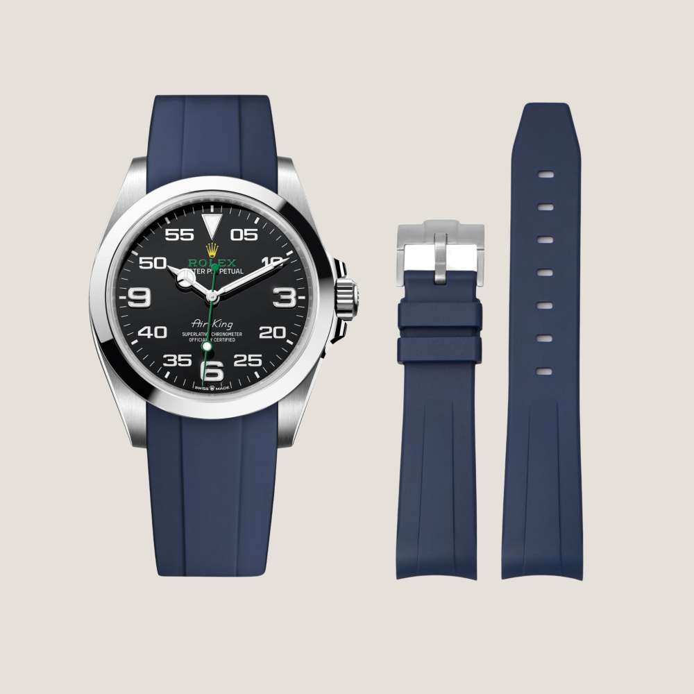 FKM Rubber Strap for Rolex Air-King Pin Buckle