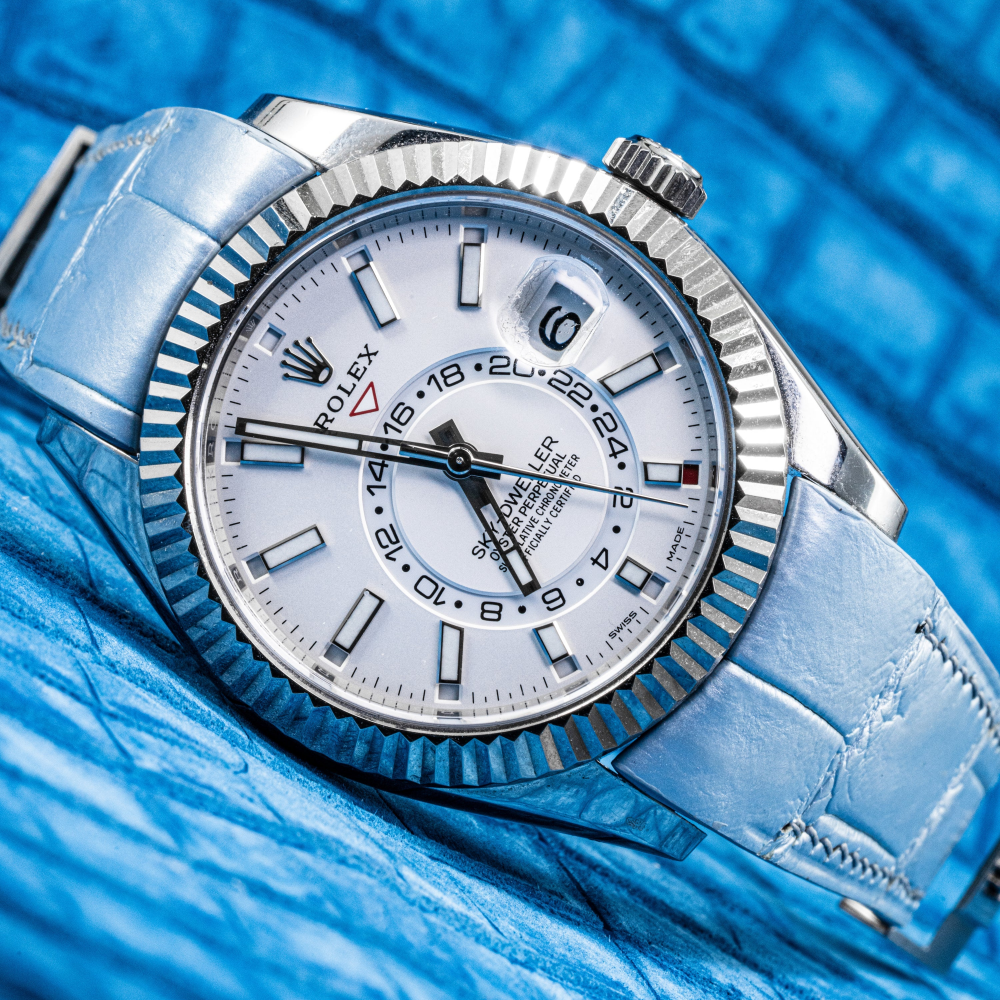 Alligator Leather Strap for Rolex Sky-Dweller